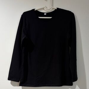 UNIQLO Women’s XXL Black Pullover Sweater Crew Neck Long Sleeve